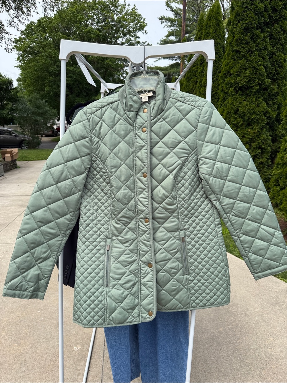 Appleseed's Quilted Sage Green Women's Puffer Jacket